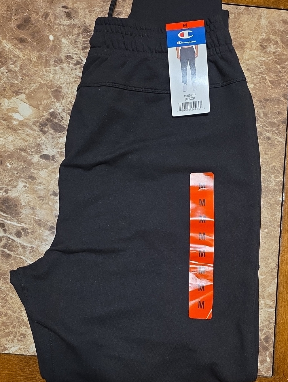 Champion Black Elastic Waist Athletic Joggers